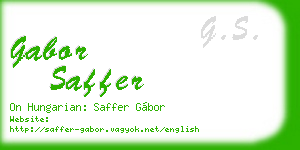 gabor saffer business card